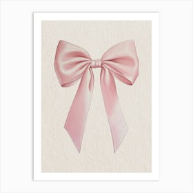 Preppy Pink Bow Trendy Dorm Room Art Print