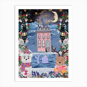 The Rose House And The Narwhal Art Print
