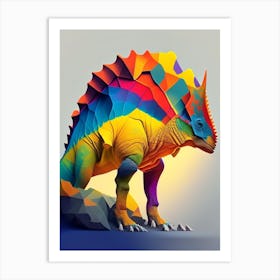 Protoceratops 1 Primary Colours Dinosaur Art Print