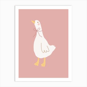 Dusky Pink Goose Art Print