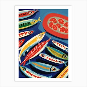 Fish On A Plate Art Print