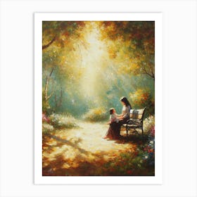 Mother And Child In The Park Art Print