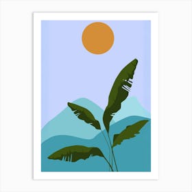 Banana Leaf In The Sun Art Print