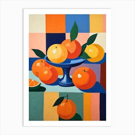 Oranges On A Table Art Print