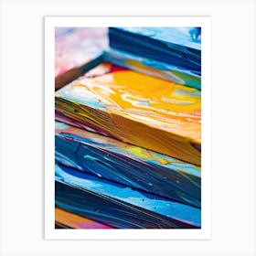 Colorful Paints On Paper Art Print