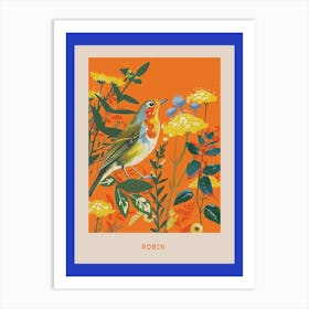 Spring Birds Poster Robin 4 Art Print