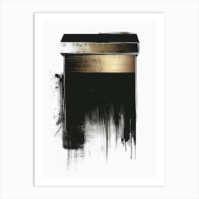 Gold And Black 100 Art Print