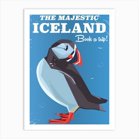Majestic Iceland Puffin travel Art Print