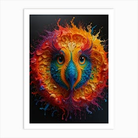 Colorful Owl Art Print