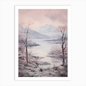 Dreamy Winter Painting Loch Lomond And The Trossach National Park Scotland 3 Art Print