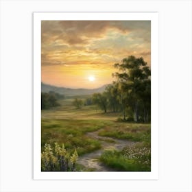 Sunset In The Countryside 3 Art Print