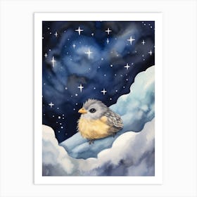 Baby Pigeon 1 Sleeping In The Clouds Art Print