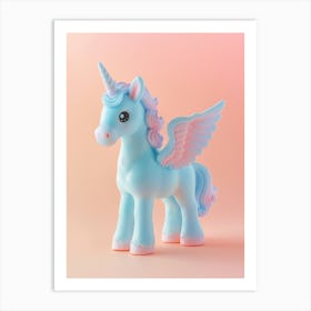 Toy Unicorn With Wings Pastel 2 Art Print