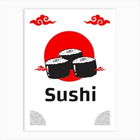 Sushi Logo Vector Art Print