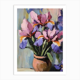 Iris In A Pot Art Print