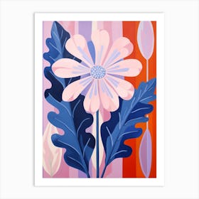 Cineraria 1 Hilma Af Klint Inspired Pastel Flower Painting Art Print