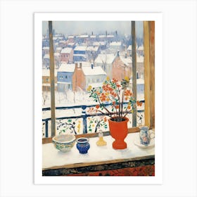 The Windowsill Of Harbin   China Snow Inspired By Matisse 4 Art Print