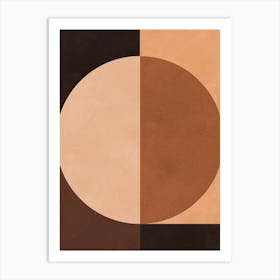 Brown geometric art 9 Art Print