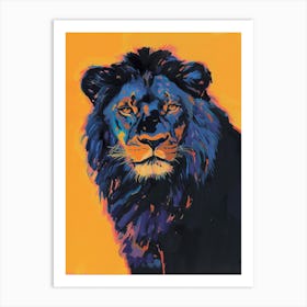 Black Lion Lion In Different Seasons Fauvist Painting 1 Art Print
