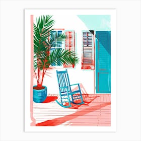 Rocking Chair On Porch Art Print