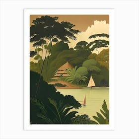 Gizo Solomon Islands Rousseau Inspired Tropical Destination Art Print