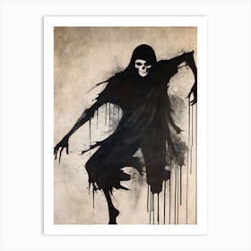 Dance With Death Skeleton Painting (47) Art Print