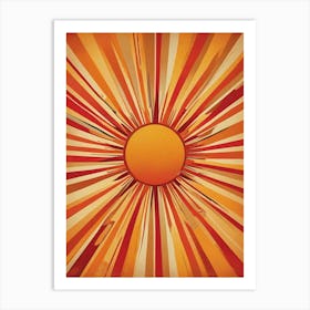 Retro Sunburst Art Print (2) Art Print