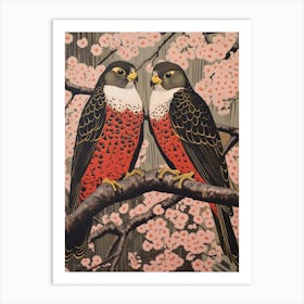Art Nouveau Birds Poster Falcon 6 Art Print