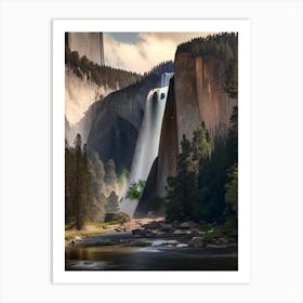 Yosemite Falls, United States Realistic Photograph (1) Art Print