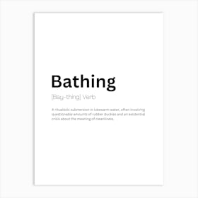 Bathing Definition Meaning Art Print