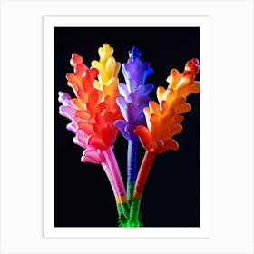 Bright Inflatable Flowers Celosia 1 Art Print