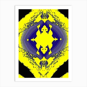 Yellow And Blue Abstract Art Print