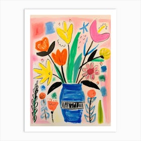 Flower Painting Fauvist Style Flowers 1 Art Print