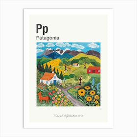Kids Travel Alphabet  Patagonia 4 Art Print