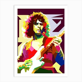 Ritchie Blackmore 70s Classic Rock Most Wanted Pop Art WPAP Art Print