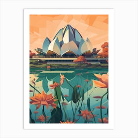 Lotus Temple New Delhi India Art Print