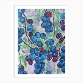 Black Raspberry Classic Fruit Art Print