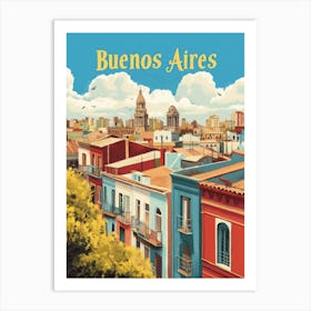 Aihrgdesign A Classic 1960s Travel Poster For Buenos Aires 4 Art Print