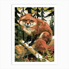 Red Fox In The Woods Art Print