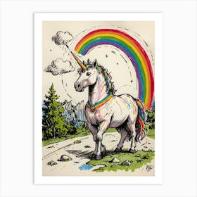 Unicorn Rainbow 2 Art Print