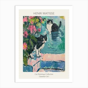 Henri Matisse Black Cats Pool Summer Painting Art Print