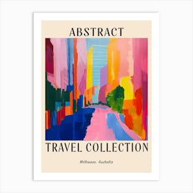 Abstract Travel Collection Poster Melbourne Australia 3 Art Print