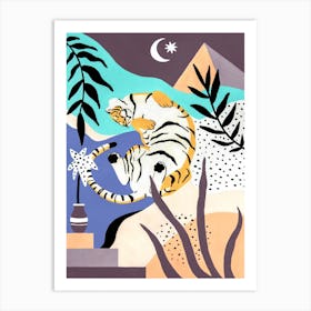 Sleepy Tiger Art Print