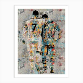 Messi And Ronaldo Art Print