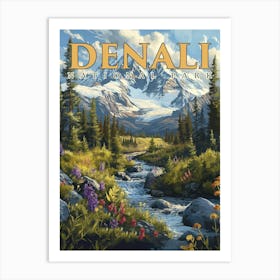 Denali's Majesty - A National Park Adventure Poster Art Print