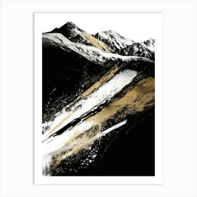 Black And Gold 45 Art Print