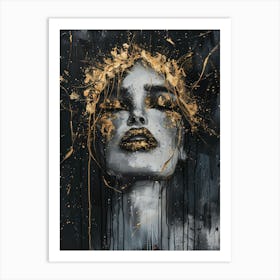 Gold And Black 29 Art Print