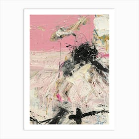 Pink And Black 1 Art Print