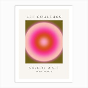 Les Couleurs | 05 - Gradient Olive And Pink Aura Art Print