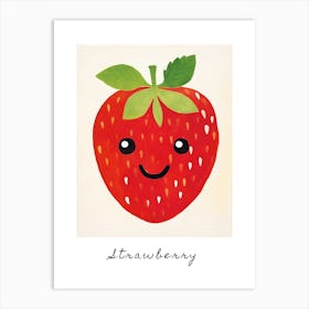 Friendly Kids Strawberry 2 Poster Art Print